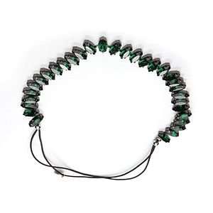  Rachel Leigh Navette Crystal Headband, Emerald, 1 pair 