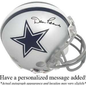  Dan Reeves Dallas Cowboys Personalized Autographed Mini 