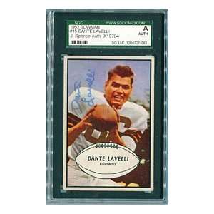 Dante Lavelli Autographed / Signed 1953 Bowman Card (JSA)