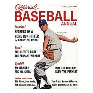 Don Drysdale Unsigned Official Baseball Annual Magazine