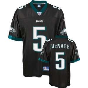 Donovan McNabb #5 Philadelphia Eagles Replica NFL Jersey Black Size 54 