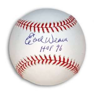 Earl Weaver Autographed/Hand Signed MLB Baseball Inscribed HOF 96