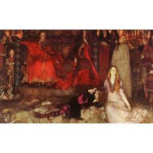  Hand Made Oil Reproduction   Edwin Austin Abbey   24 x 14 
