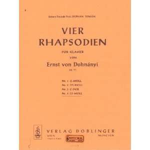    Dohnányi   Rhapsody Op. 11 No.4 Ernst von Dohnányi Books