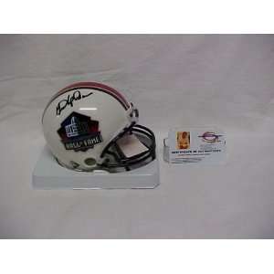 Gene Upshaw Autographed Hall of Fame Logo Mini Football Helmet w 