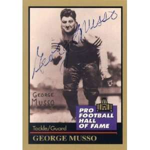 George Musso Autographed 1991 ENOR Pro Football Hall of Fame Card