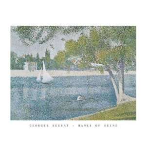 Banks of Seine Georges Seurat. 28.00 inches by 22.00 inches. Best 