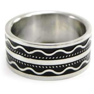  Ring for men Hugo black steel.   Taille 62 Jewelry