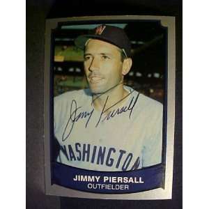 Jimmy Piersall Washington Senators #182 1989 Baseball Legends Signed 