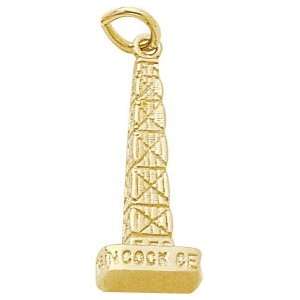  Rembrandt Charms John Hancock Center Charm, Gold Plated 