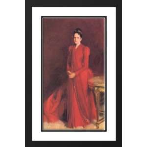 Sargent, John Singer 17x24 Framed and Double Matted Portrait of Mrs 