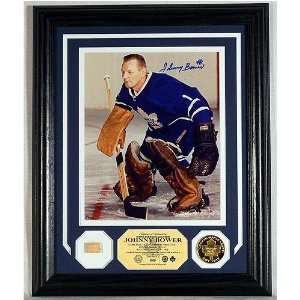 Johnny Bower Autograph W/ Piece Of Game Used Stick