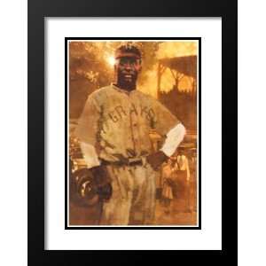 Josh Gibson Framed and Double Matted 25x29 Homestead Grays Baseball 