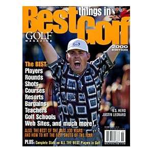 Justin Leonard Autographed / Signed Golf Magazine   2000 Edition
