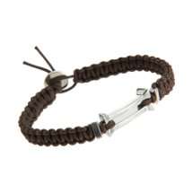 Catherine Zadeh Macrame Cord Bracelet with Silver Bar Bead