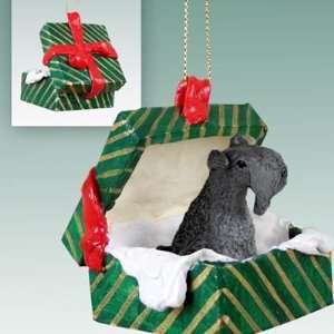  Kerry Blue Terrier Green Gift Box Dog Ornament