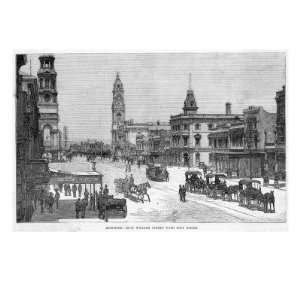 King William Street, the Post Office, and a Rank of Carriages Waiting 