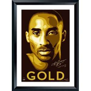 Kobe Bryant Autographed Lithograph Framed Kobe and Shepard Fairey 