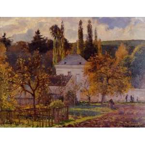  Oil Painting Bourgeois House in lHermitage, Pontoise 