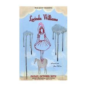  LUCINDA WILLIAMS   Limited Edition Concert Poster   by 