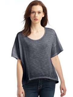 W118 by Walter Baker   Slouchy Scoopneck Top/Heather Grey