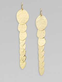 Ippolita   18K Yellow Gold Crinkle Petal Drop Earrings