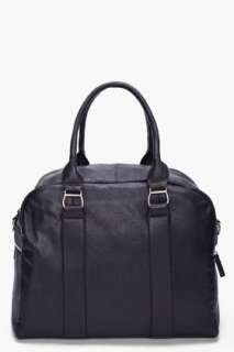 Filippa K Black Leather Holdall for men  