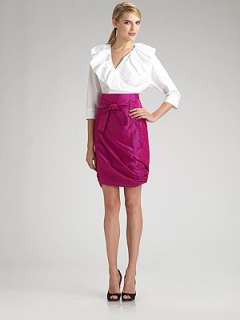   review exclusively at saks shimmery high waist pencil skirt with a