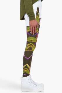 Givenchy Green Floral Leggings for men  