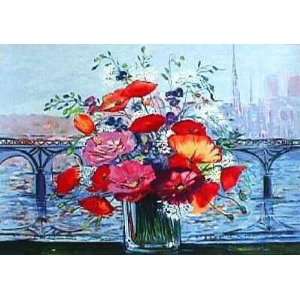  Bouquet au Pont des Arts by Michel Henry , 31x24
