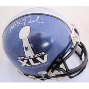  Mike Tomlin Signed Super Bowl XLV Mini Helmet GLOBAL 