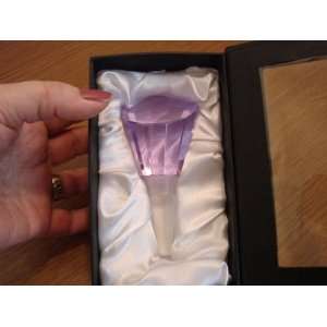 Oleg Cassini Crystal Faceted Bottle Stopper Lavender New in Box