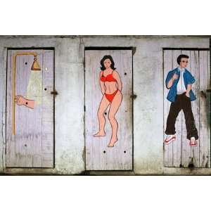   Shower Doors at Beachfront Bar by Paul Kennedy, 72x48