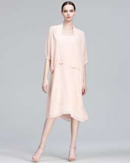 Eileen Fisher Crepe Open Cardigan & Basic Silk Dress