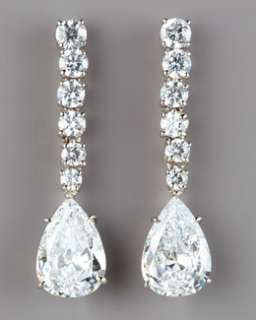 Y0NBS Fantasia by DeSerio Graduated Cubic Zirconia Drop Earrings