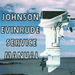 JOHNSON EVINRUDE MOTOR BOAT SERVICE MANUAL PDF BOOK CD  