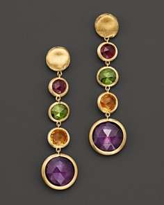 Marco Bicego Jaipur 18K Yellow Gold And Multi Stone Drop Earrings