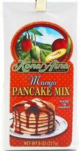 KONA AINA FARMS MANGO PANCAKE MIX 3 / 8 OZ BAGS 782358444483  