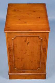Vintage English Yew Wood Two Drawer File Cabinet Chest  