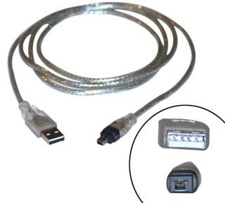 USB 2.0 to IEEE 1394 iLink 4 Pin Firewire DV Sony Cable Adapter 3 FT 