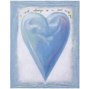  Blue Heart by Sarah Elizabeth Chilton. Size 9.00 X 12.00 