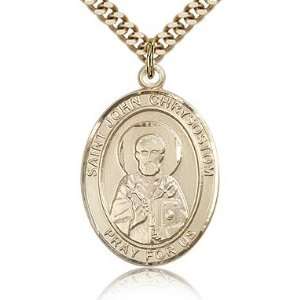  Gold Filled 1in St John Chrysostom Medal & 24in Chain 