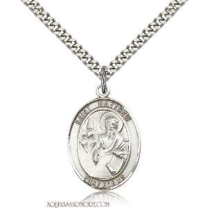 St. Matthew the Apostle Large Sterling Silver Medal