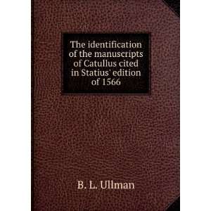   Statius edition of 1566  B. L. Statius, P. Papinius; Ullman