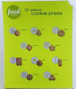 12P Food Network Cookie Press Shaping Disk Storage Unit  