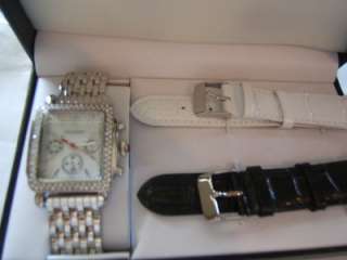 GOSSIP WATCH NEW IN BOX 3 BANDS free ship FUN SILVERTONE valentine 