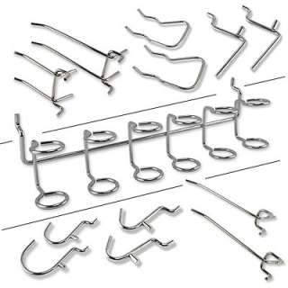 200 ASSORTED PEGBOARD HOOKS ORGANIZERS HANGERS TOOLS  