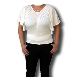 Venus Williams Eleven White Butterfly Shirt Blouse Size Medium