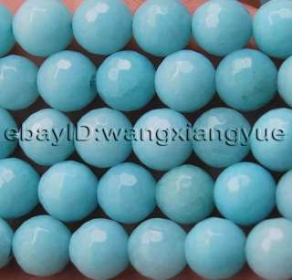   Faceted Brazilian Aquamarine Gemstone Round Loose Beads 15  
