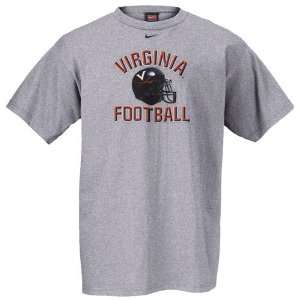  Nike Virginia Cavaliers Grey Football Helmet T shirt 